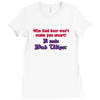 beer t shirt who said beer won't make you smart it made bud wiser funn Ladies Fitted T-Shirt