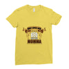 only loves her bed and her momma Ladies Fitted T-Shirt