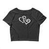 hearts sticker vinyl decal Crop Top