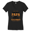 The Best Papa Was Born In September Women's V-Neck T-Shirt