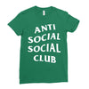 anti social social club White logo Ladies Fitted T-Shirt