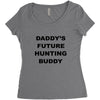 daddy future hunting buddy Women's Triblend Scoop T-shirt