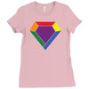 Rainbow LGBT Diamond Ladies Fitted T-Shirt