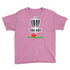 disc golf frisbee leaning on target basket innova Youth Tee
