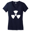 biohazard logo die cut vinyl Women's V-Neck T-Shirt