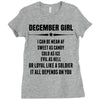 Super December Girl Ladies Fitted T-Shirt