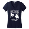 cat best friends for life Women's V-Neck T-Shirt