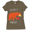 bearly awake Ladies Fitted T-Shirt