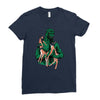 fawns meet kaiju Ladies Fitted T-Shirt