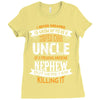 Super Cool Uncle Of A Freaking Awesome Nephew Ladies Fitted T-Shirt