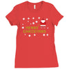santa peeing merry christmas Ladies Fitted T-Shirt