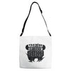 training to beat goku Adjustable Strap Totes