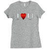 I love u heart Ladies Fitted T-Shirt