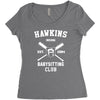 hawkins babysitting club indiana mike dustin eleven demogorgon strange Women's Triblend Scoop T-shirt