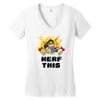 gamer gremlin stole pog Women's V-Neck T-Shirt