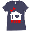 i love house music Ladies Fitted T-Shirt