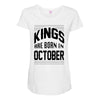kings are born in october Maternity Scoop Neck T-shirt