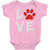 love dog paw Baby Onesie