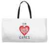 IM LOVE GAMES Weekender Totes