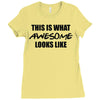 this is what awesome looks like Ladies Fitted T-Shirt