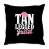 tan legged juliet Throw Pillow