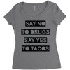 drugs and tacos Women's Triblend Scoop T-shirt