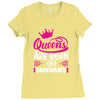 Queens Are Born in January Ladies Fitted T-Shirt