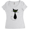 black cat idiot Women's Triblend Scoop T-shirt