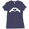 love hands Ladies Fitted T-Shirt