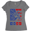 usa 2 Women's Triblend Scoop T-shirt