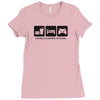 eat sleep game Ladies Fitted T-Shirt