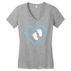 Baby Boy with Heart Any Name Customized Women's V-Neck T-Shirt