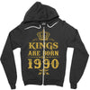 kings are born in 1990 Zipper Hoodie