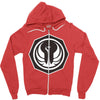 white and black Zipper Hoodie
