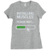 installing muscles please wait Ladies Fitted T-Shirt