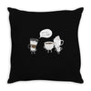 coffee that's always late Throw Pillow