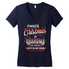 Merry Christmas To Grandma Of Great Awesome Women's V-Neck T-Shirt