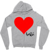 Besties Heart Family Matching Zipper Hoodie