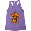 mad halloween pumpkin Racerback Tank