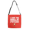 smell of christmas in the morning Adjustable Strap Totes