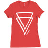 summer men casual triangle Ladies Fitted T-Shirt