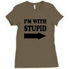 im with stupid t shirt t shirt funny t shirt cool tshirt funny shirt t Ladies Fitted T-Shirt