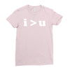 i  u i am greater than you Ladies Fitted T-Shirt