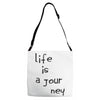 life is a journey Adjustable Strap Totes