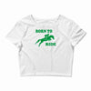 born to ride horse riding pony horse Crop Top