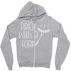 prick with a fork Zipper Hoodie