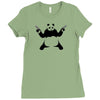 panda gun Ladies Fitted T-Shirt
