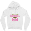 softball mom glitter Zipper Hoodie