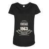 premium vintage 1963 classic perfectly aged limited edition Maternity Scoop Neck T-shirt