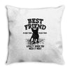 Best Friend Pug Throw Pillow